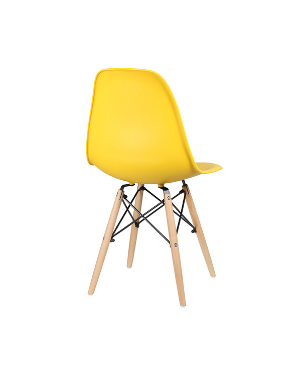 Стул обеденный EAMES DSW WX-503, пластик желтый
